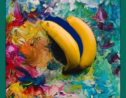"Twee Bananen in Verfstorm"