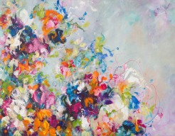 Flowerpowerbank - kleurrijk schilderij