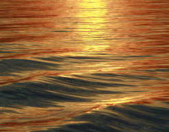 Ondergaande zon spiegeling