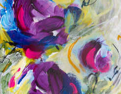 Purple Petunia - klein abstract schilderij