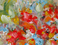 Rock 'n Rose - kleurrijk abstract schilderij