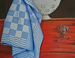 Theedoek met vergiet 