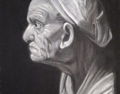 detail Judith and Holofernes (Caravaggio)