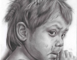 Portrait of a boy and his monkey