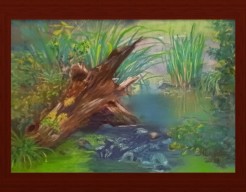 Vijver in Zoo Reihne