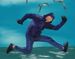 Jumping at the sea 3