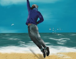 Jumping at the sea 4