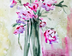 Happy in my world of flowers