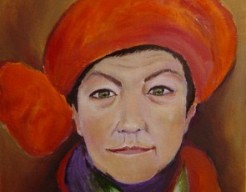 zelfportret met hoed