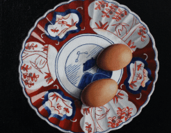 Twee eitjes op een Japans bordje (2016)