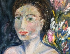 Vrouwenportret met bloemen