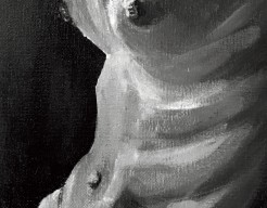 Vrouwelijk naakt torso , grijstinten 