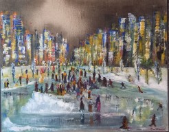 Winter in het stadswandelpark 