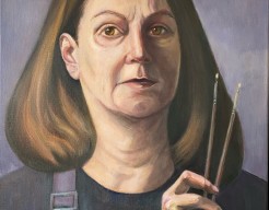 Zelfportret met penselen