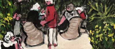 Dames aan het schilderen