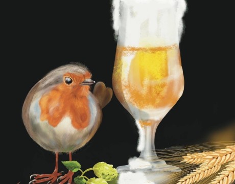 Robin time for a drink "Beer" 