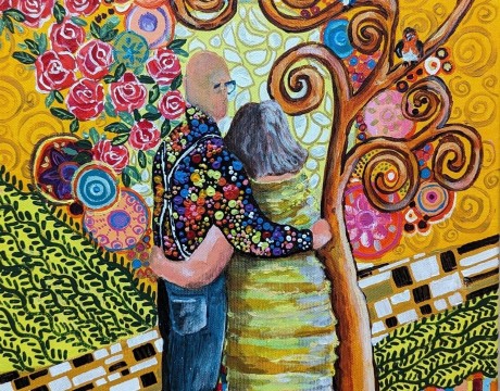 Looking at the garden with my love