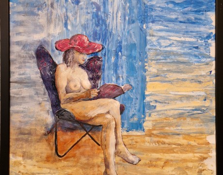 just reading at the beach