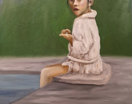 little girl at the pool