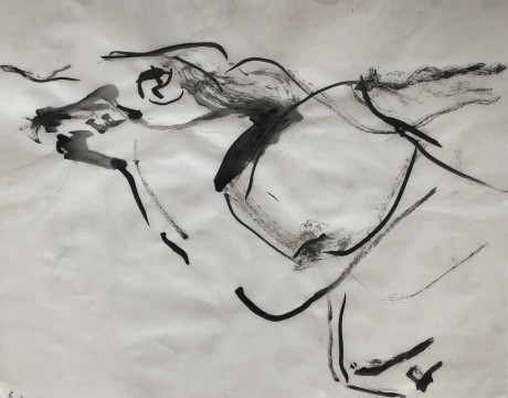 Geabstraheerd paard in snelschet