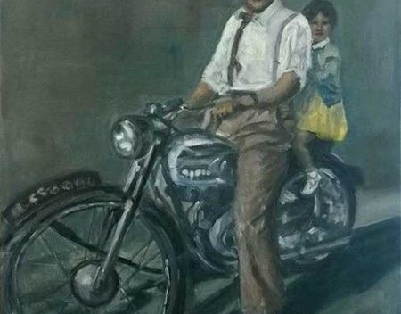 Mijn vader op de motor