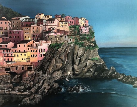 Evening Lights in Cinque Terre (M.H.) niet te koop
