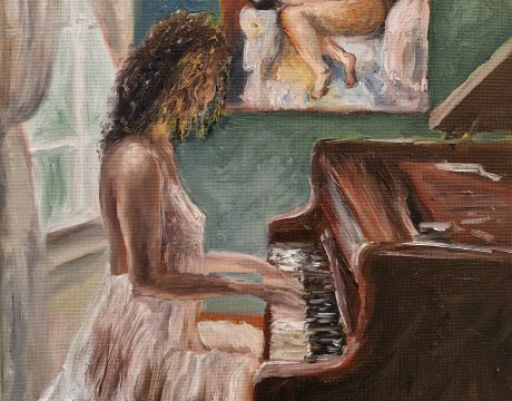 playing the piano in the morning (andre romijn)