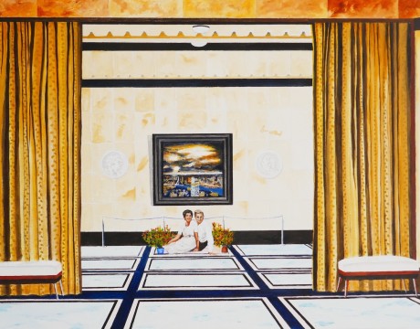 De trouwzaal, rechter doek binnenzijde tweeluik