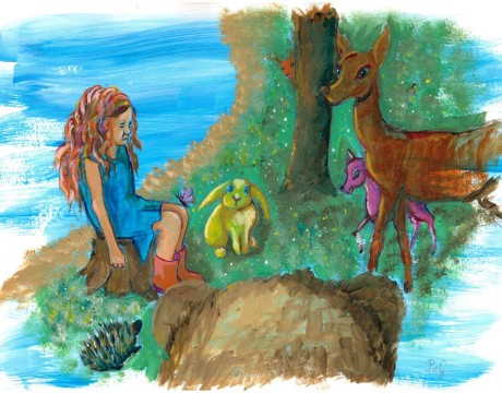 Jara met haar dierenvrienden