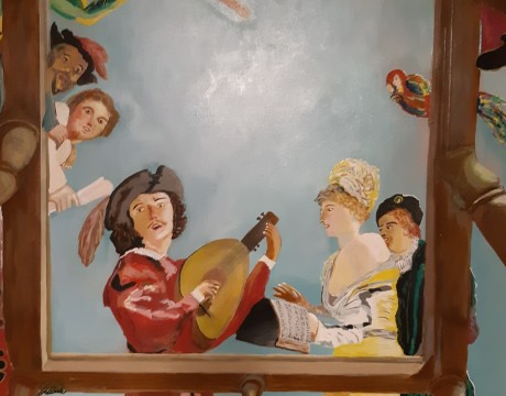 Musicerend gezelschap op balkon (anno 1622)