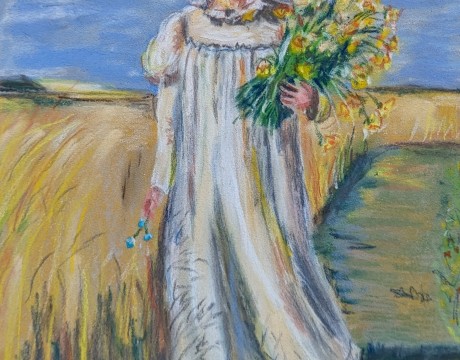 reproductie van Anna Ancher verder hjem door Michael Ancher