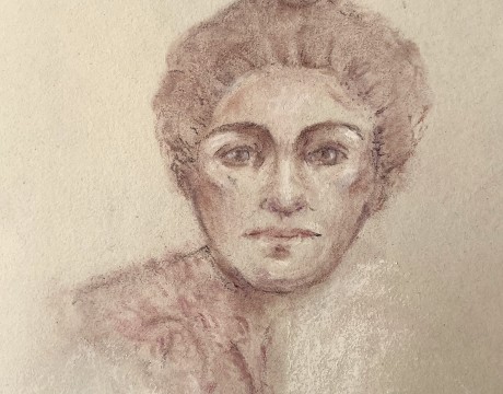 Ontsproten portret met oogschaduw 