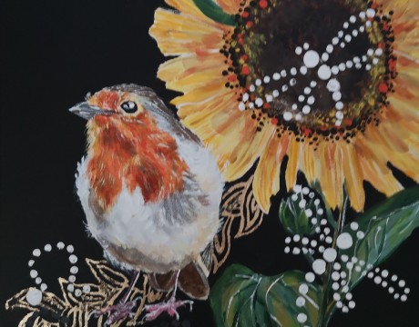 Robin&zonnebloem&Leeuw