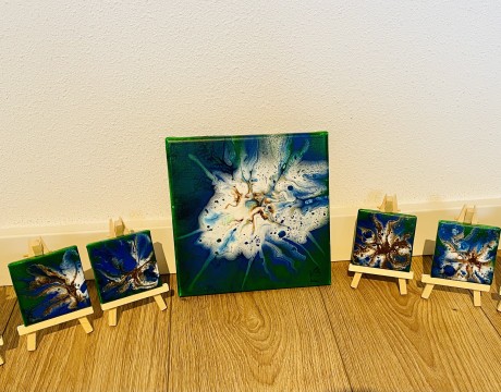 Vergeet-ME-nietjes serie met with hart