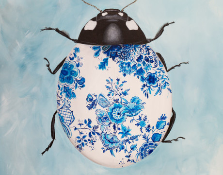 Lady Blue (handgeschilderd)