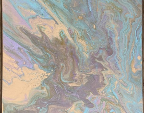 Marble in pastel and gold