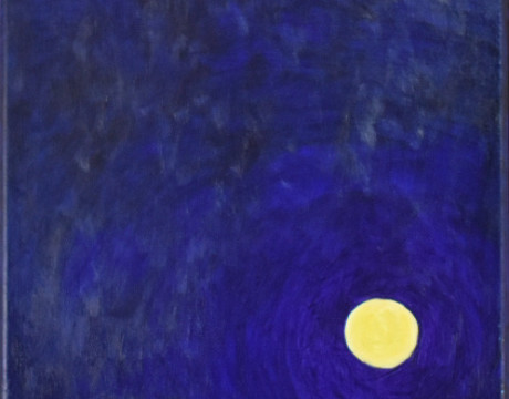 Ondergaande zon in zee