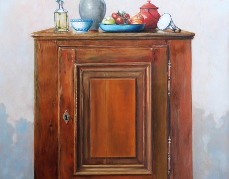 Stilleven op het spinde.