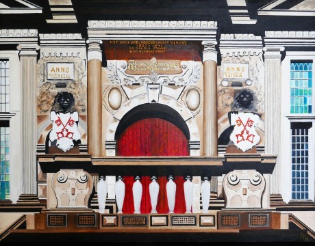 Stadhuis Leiden, voorzijde dubbel tweeluik