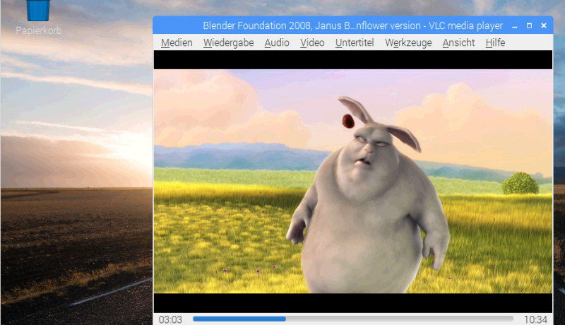 Raspbian uitgebreid met VLC mediaspeler