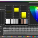 iiyama XUB2763QSU 6500K gamma 1 - ColorChecker classic, black, full saturations - dE2000