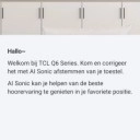 De AI Sonic-functie in TCL Home bij de Q65H