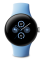 Google Pixel Watch 2 zilverkleurig met lichtblauw bandje