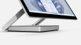 De basis van de Microsoft Surface Studio 2+ all-in-one-PC is bijzonder compact, mede doordat er laptoponderdelen in zitten.