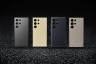 Vier van de kleuren waarin de Samsung Galaxy S24 Ultra verkrijgbaar zal zijn