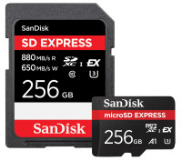 SanDisk SD Express kaarten in SD en microSD-formaat