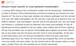 TrustPilot review van Amazon.nl