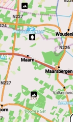 De kaarten app zoals opgeslagen als screenshot