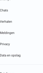Signal instellingen scherm screenshot