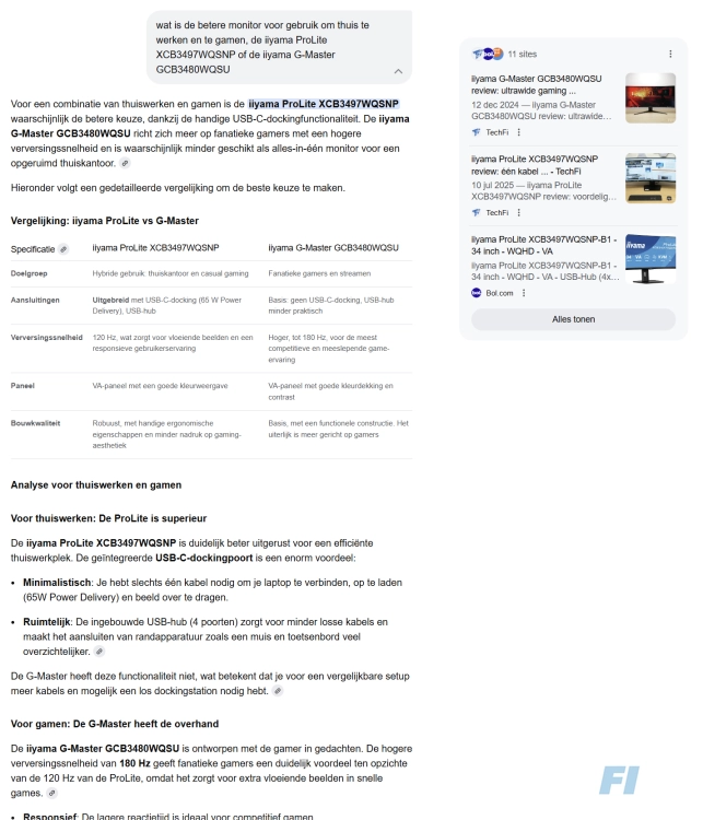 welke monitor is beter?